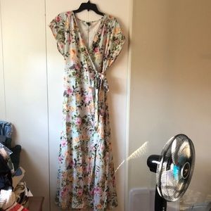 Floral wrap dress